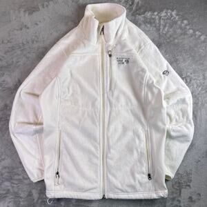 Mountain Hardwear Full Zip Fleece Jacket Women’s Medium White Outdoor Hiking